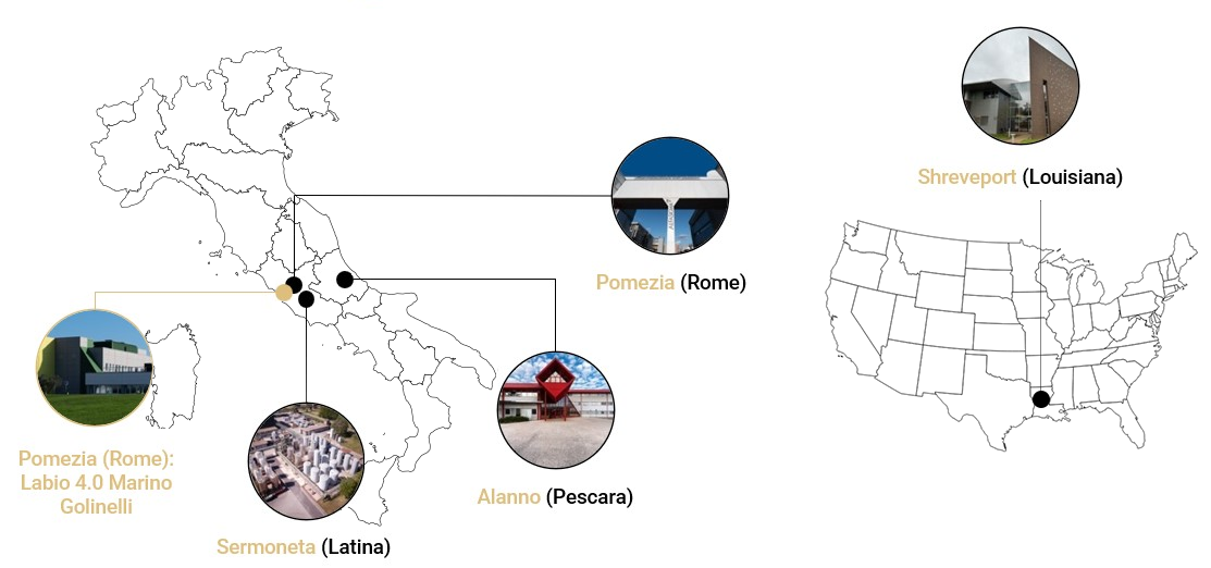 Morpho manufacturing locations in Italy and the USA